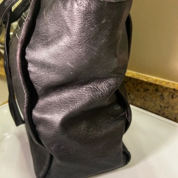 Vintage Dior Black Calfskin Leather Tote Shoulder Bag Made in Korea - Picture 8 of 14